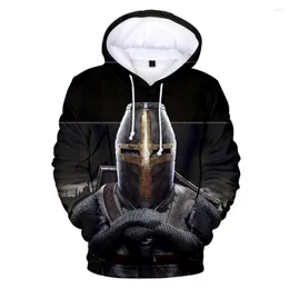 Men's Hoodies Knights Templar Nwe Latest Hip Hop Harajuku 3D Hooded Sweatshirt Men And Women O-neck Casual Shirt