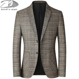 Męskie garnitury Blazery Sprawdzone kurtki do mokree męskie i zimowe garnitur w stylu zimowym Slim Fashiontop Business swobodne jednoczęściowe Blazer Blazer Ubranie 230202