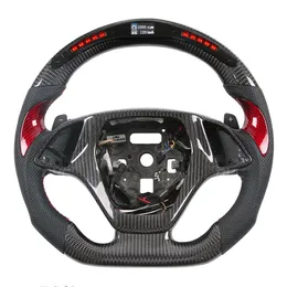 Direcionamento de automóveis de volante de fibra de carbono LED para rodas de corrida Corvette C7