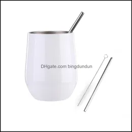 أكواب مع فرشاة تنظيف ST LID Cup Cup Cup مقاومة للحرارة الحاوية المصنوعة من الفولاذ المقاوم للصدأ 350ML