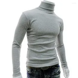 Men's T Shirts 2023 Men Roll Neck Long Sleeve Pure Color Slim Casual Top Fashion Turtle Basic Base T-shirt M-2XL