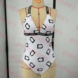 Costume da bagno intero firmato lettera logo costumi da bagno per donna bikini sexy da donna con scollo a V