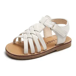 COZULMA Kinder Jungen Mädchen Hakenschlaufe Kinder Sommer Weave Beash Sandalen Gladiator Schuhe Größe 21-30 0202