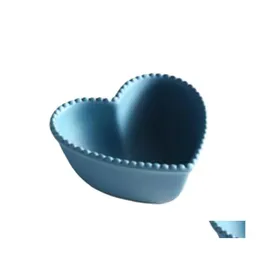 Bowls Heart Shaped Ceramics Bowl Fruit Salad Dessert Serving For Home Restaurant Kitchen Drop Delivery Garden Dining Bar Dinnerware Dhlsh