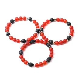Kaliwowe 8 mm matowe czerwone agatowe koraliki kamienne koraliki hematytowe Bracelety lawowe dla kobiet mężczyzn joga biżuteria energetyczna dostawa dhgarden dhntf