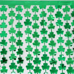 1*2M New St. Patrick's Day Cuitain Party Decoration Foil Curtain Party Decorations Bridal Shower Birthday Gift Backdrop 122175