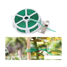 Other Garden Supplies Pvc Gardening Tie Gardens Flower And Tree Wire Green Plasticcoated Wires Tiewire Drop Delivery Home Patio Lawn Dhn2A