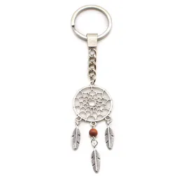 Key Rings Dream Catcher Stone Natural Gemstone Bead Sier Plated Keychain للنساء هدايا المجوهرات إسقاط التسليم DH3S0