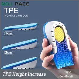 Shoe Parts Accessories NOIPACE Height Insoles For Feet Increase Templates Women Men Silicone Gel Heel Cups Pad Growing Sole Elevater Insert 230201