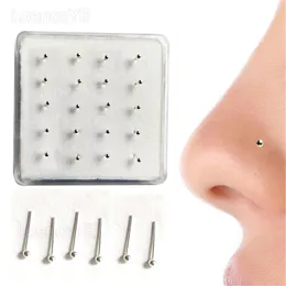 Nose Rings Studs 100% 925 Sterling silver 1.5 mm ball nose Stud pin Classic nostril piercing jewelry 20pcs/pack 230202