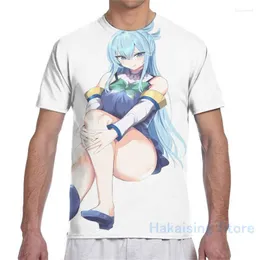 Men's T Shirts Aqua - Konosuba Men T -Shirt Women Over Print Fashion Girl Shirt Boy Tops Tees Short Sleeve Tshirts