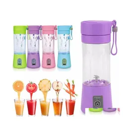 Konst och hantverk Portable Electric Fruit Juicer Cup Vegetabilisk citrus Blender Juice Extractor Ice Crusher med USB -kontaktinchargea DHMKE