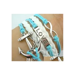 Braccialetti con ciondoli Cinturini rigidi Bracciale avvolgente Personalizzato Amore Pelle Beautifly Pseras Endless Infinity Drop Delivery Gioielli Dhncj