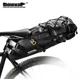 Panniers s Rhinowalk 13L Bike Waterproof Bicycle Saddle Reflective Large Capacity Foldable Tail Rear Bag Cycling MTB Trunk Pannier 0201