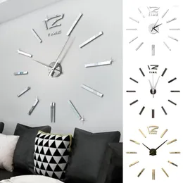 Wall Clocks Antique Mini DIY Mirror Surface Clock Sticker Mute 3D Watch Living Room Home Office Decor Christmas Biological