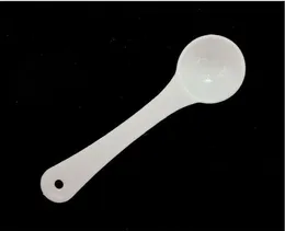1 جرام من البلاستيك احترافي 1 غرام ملاعق ملاعق غذائية غسل حليب غسل ميدسين أبيض قياس الملاعق