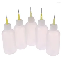 Botellas de almacenamiento, 1 unidad, 50ml, dispensador de pegamento de aguja de plástico transparente, botella cuentagotas de líquido transparente para pasta fundente de soldadura de colofonia