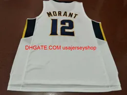 الرجال العرف شباب النساء النادر Ja Morant #12 Murray State College Basketball Jersey Size S-4XL 5XL أو مخصص أي اسم أو رقم قميص