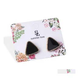 Stud Western Triangle Geometric Earring Different Candy Color Earrings For Women Small Simple Korean Style Jewelry Drop Delivery Otwbp