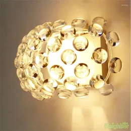 Vägglampa modern caboche akrylboll led jon sconce ljus belysning fixtur pärla för hem sovrum matsal inomhus inomhus