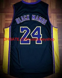 Custom Men Youth women K BNick Name Jersey SUPER RARE BLACK MAMBA Hollywood Basketball Jersey Size S-4XL 5XL or custom any name or number jersey