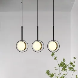 Pendant Lamps Nordic Style Simple Golden Single Head Small Lights Household Dining Room Bedroom Bedside Lamp Table Kitchen Chandelier