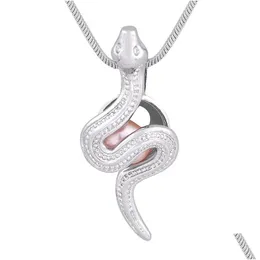 Pendant Necklaces Hallowmas Present Gift Plated Sier Snake Sliver Cage Lucky European Fashion Jewelry Women Mens P169 Drop Delivery P Dhzf7