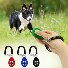 Hundkläderklickare för hundar Pet Trainer Clicker Portable Puppy Aid Guide Lydnad Plastutrustning Kattutbildning