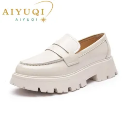 Kleid Schuhe AIYUQI Frauen Schuhe Loafers Echtes Leder Casual Frühling Schuhe Damen College Stil Oxford Schuhe Frauen 230203