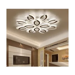 天井照明表面マウントLEDシャンデリア照明リビングルームの寝室シャンデリアモダンホームフィクスチャーAC110V/220Vドロップ配達DHATK