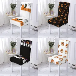 Pokrywa krzesła kreskówka Halloweenowa okładka kuchenna poduszka wzór duchów do foteli