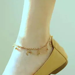 anklets jhslブランド女性リンクステンレス鋼のトレンディシンプルファッションサマーフットジュエリーアンクルブレスレット到着2023