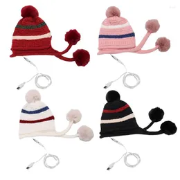 Capitando bonés de ciclismo Chapéu de inverno aquecido com malha de chapéus quentes de crianças e mulheres elegantes gorro engraçado para o ano festivo