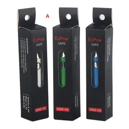 2Pcs EVOD UGO V3 UGO-VI Co2 VV Preheat Battery Kits LO Battery Co2 Oil Vaporizer O Pen 510 Vape Pen Preheating Batteries 350mah by epacket