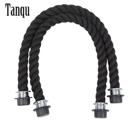 Bag Luggage Making Materials Tanqu 1 Pair Long Short Black Natural Hemp Rope Handle for O Accesorios Obag Women Handbags Classic Mini EVA 230202