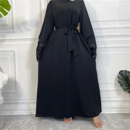 Этническая одежда Eid Mubarak Abaya платье Dubai мусульманские женщины -молния на молнии