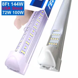 LED LED Light 8ft 72W 6000K światło dzienne biały kształt T8 8 stóp LED Rurka Light Light Lights Utility Light