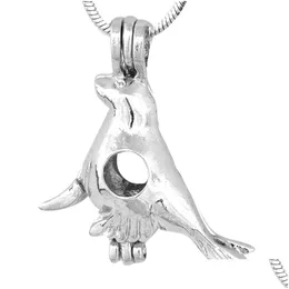 Anhänger Halsketten Neue Tierform Einzigartige minimalistische Splitterschmuck Schönes Geschenk Seehund Süßwasserkäfig für tolle Frauen P85 Drop De Dhyyr