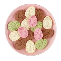 Set Di 4 Formine Per Biscotti Pasquali Invero – Coniglietto, Uovo, Pollo, In Acciaio Cromato - 4