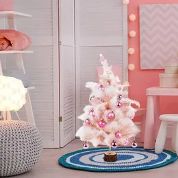 Decorações de Natal Tree rosa Mini Mini Combatinha Decoração de Família Decoração de férias Presentes de oranamento