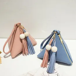 Bolsas de noite bolsa de couro mini triângulo feminina bolsa de manga de mão de manga de senhora pacote de telefone casual portefeuille femmeeveninging