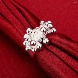 Обручальные кольца 925 Цветный серебряный виноград для женщин размер 6 7 8 9 10 Прекрасная модная ювелирная вечеринка вечеринка рождественские подарки