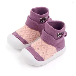 첫 워커 Bobora Baby First Walking Shoes 트레이너 유아 유아 소년 여자 면화 가벼운 슬립 온 스니커 야외