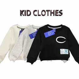 Kids Hooded Sweater Bebek Kız Giysileri C-Line Üst Siyah Gri Beyaz Erkek Kızlar Şık ve Cömert Spor Giyim Basit 98DF Z6XP#