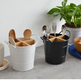 Storage Bottles Gadgets Bucket Pantry Organizer Cooking Tool Cutlery Spoon Fork Stand Chopstick Holder Box