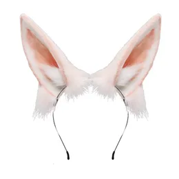 Opaski na głowę Pluszowe, składane uszy króliczki Realistyczne zwierzęce królicze uszy uszy obręcze hoop lolita kawaii cosplay Anime Akcesoria 230202