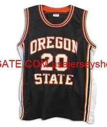 Anpassade män ungdomskvinnor vintage #20 Gary Payton Oregon State Beavers baskettröja Size S-4XL 5XL eller anpassad något namn eller nummertröja