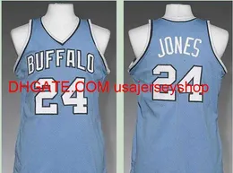 Maglia da basket vintage da uomo Buffalo # 24 Wil Jones 1977-78 taglia S-4XL 5XL personalizzata con qualsiasi nome e numero di maglia