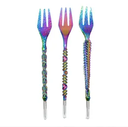 Smoking Pipes Hookah fork metal texture fork perforated tin paper needle hookah accessories