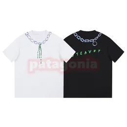 T-shirt moda donna uomo High Street digitale stampa catena di ferro magliette coppie manica corta estate top taglia XS-L